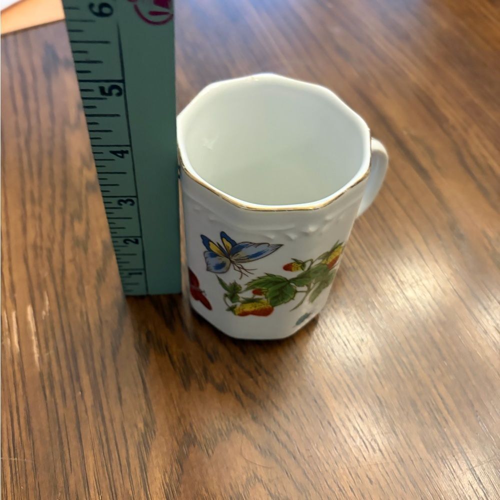 Lenwile Ardalt vintage porcelain‎ butterfly strawberries lady bug mug. - Picture 7 of 8